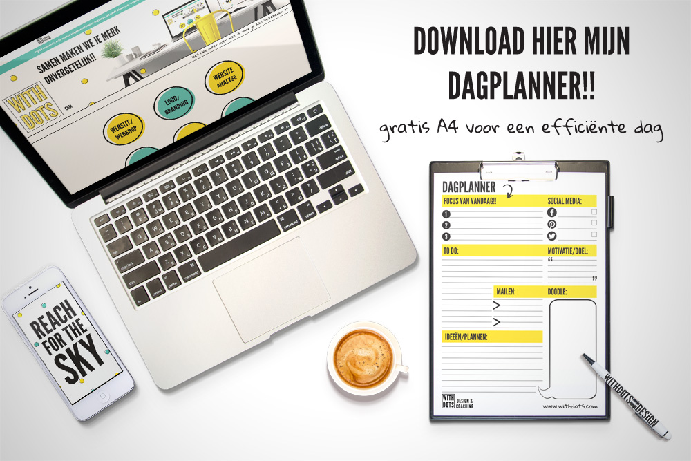 Aanhankelijk regeren Kietelen Gratis Dagplanner A4 - Print uit en gebruik het elke dag!! Superhandig